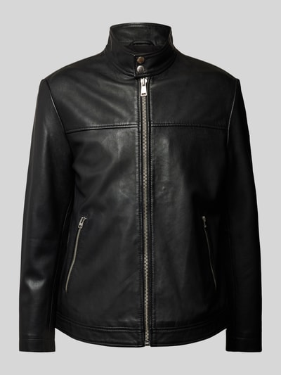 Marc O'Polo Lederjacke mit Stehkragen Black 1