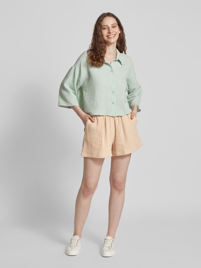 Vero Moda High Waist Shorts mit Strukturmuster Modell 'NATALI' Sand 1