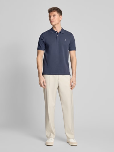 Marc O'Polo Regular Fit Poloshirt aus reiner Baumwolle Dunkelblau 1