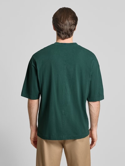 HUGO Oversized T-shirt van puur katoen, model 'DELW' Donkergroen - 5