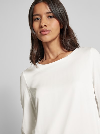 Oui Blouseshirt van viscose met ronde hals Offwhite - 3