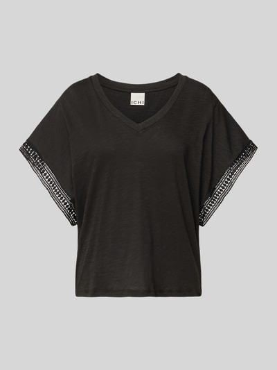 ICHI T-Shirt mit V-Ausschnitt Modell 'HOLYA' Black 2