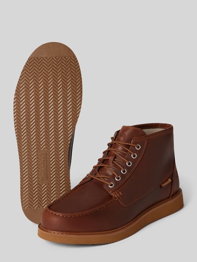 Timberland Buty ze skóry z naszywką z logo Średniobrązowy 4