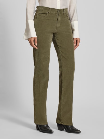 Angels Spodnie sztruksowe z 5 kieszeniami model ‘Lara’ Khaki 4