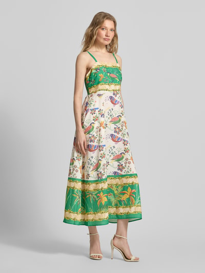 Apricot Midikleid im Allover-Look Offwhite 1
