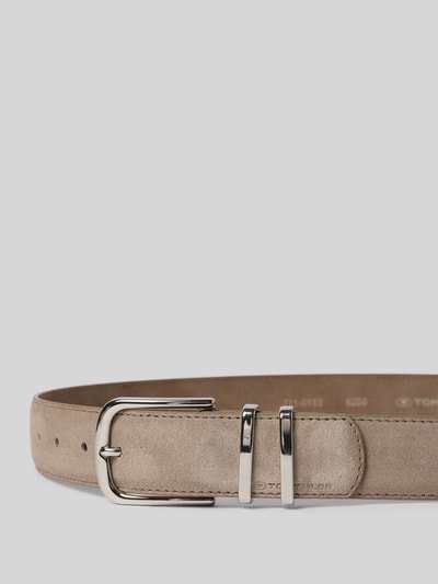 Tom Tailor Pasek z zamszu Szarobrązowy 2