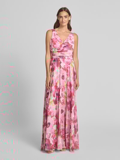 Vera Mont Avondjurk met V-hals Roze - 4