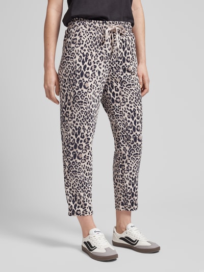 Christian Berg Woman Sweatpants mit Animal-Print Sand 4