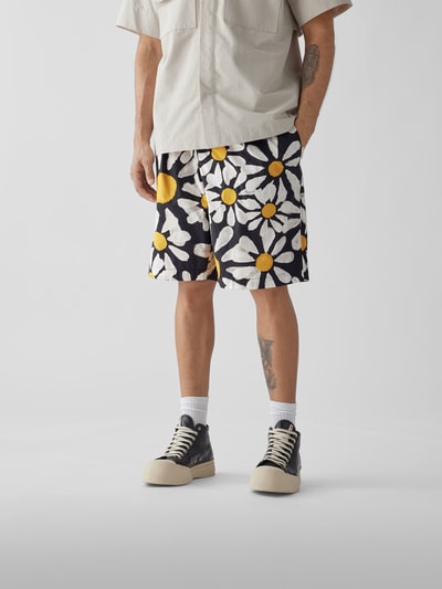 Marni Bermudas mit floralem Allover-Print Marine 4