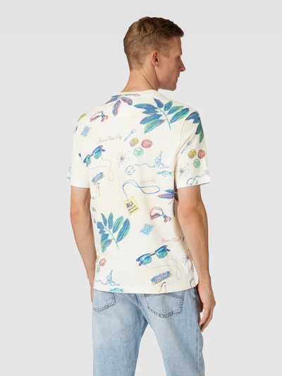 Scotch & Soda T-Shirt mit Allover-Print Offwhite 5