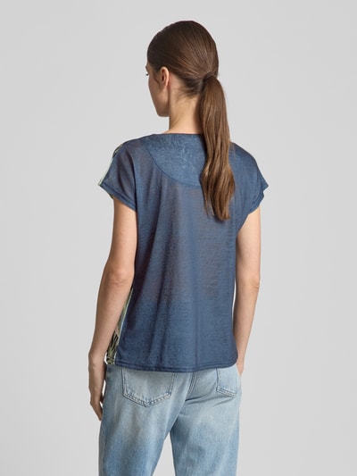 ZABAIONE T-shirt met kapmouwen, model 'Ha44wai' Marineblauw - 5