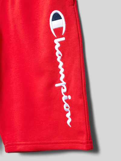 CHAMPION Sweatshorts met logostitching Rood - 2