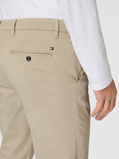 Tommy Hilfiger Regular fit chino met structuurmotief, model 'DENTON' Beige - 3