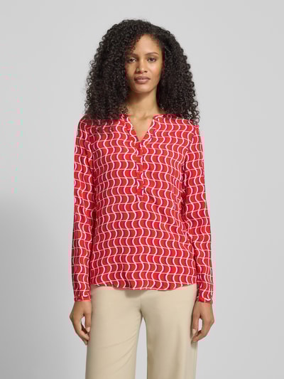 Christian Berg Woman Regular Fit Bluse aus Viskose mit V-Ausschnitt Hellrot 4