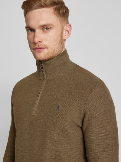 Polo Ralph Lauren Gebreide pullover met labelstitching Kaki - 3