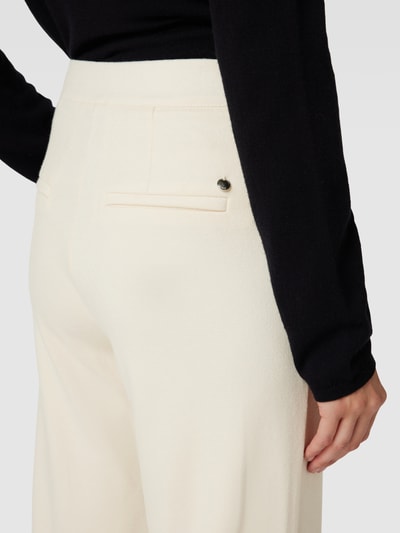 MAC Spodnie do garnituru z efektem melanżu model ‘Chiara’ Écru 3