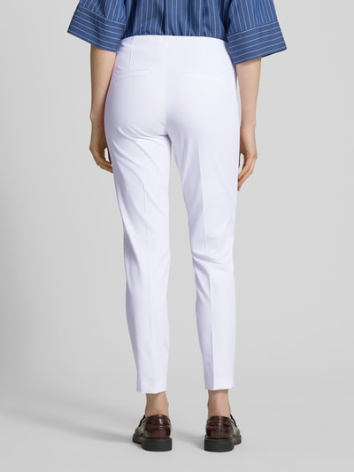 Cambio Skinny Fit Stoffhose mit fixierten Bügelfalten Modell 'ROS' Weiss 5