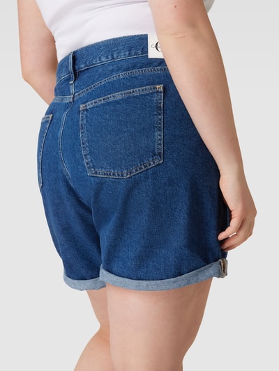 CK Jeans Plus PLUS SIZE Mom Fit Jeansshorts mit Label-Detail Jeansblau 3