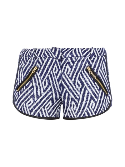 Juicy Couture Shorts mit Paspeln in Leder-Optik Blau 1