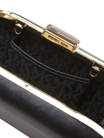 MICHAEL Michael Kors Leder Boxclutch mit Schmuckstein Black 5