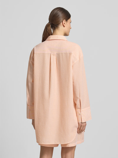 Tommy Hilfiger relaxed fit blouse met katoen van seersucker Oranje - 5