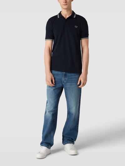 Fred Perry Poloshirt mit Logo-Stickerei Modell 'FRED' Marine 1