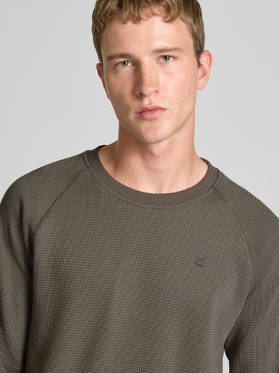 G-Star Raw Regular Fit Longsleeve in Strick-Optik Modell 'Jirgi' Hellgrau 3