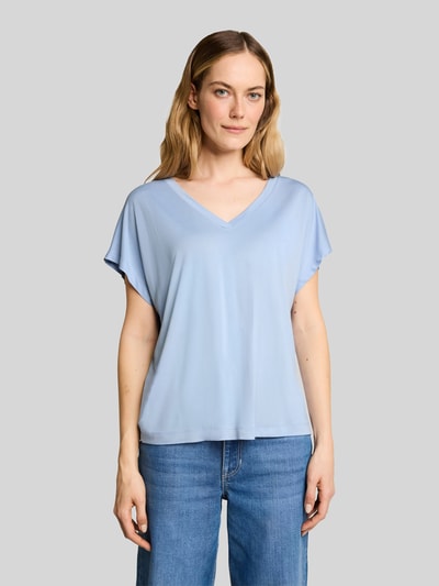 Tom Tailor Loose Fit T-Shirt aus Viskose-Mix Hellblau 4