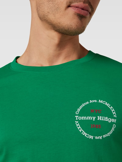 Tommy Hilfiger T-shirt o kroju slim fit z okrągłym dekoltem Jasnozielony 3