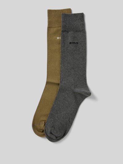 BOSS Socken mit Label-Detail im 2er-Pack Oliv 1