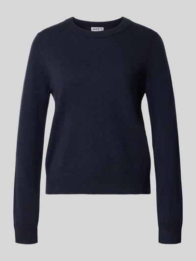 Jake*s Casual Regular Fit Pullover aus reinem Kaschmir Dunkelblau 1