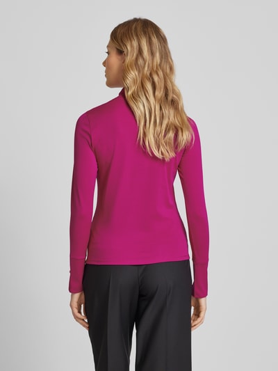 Marc Cain Longsleeve mit Umlegekragen Fuchsia 5