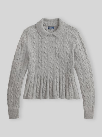 Polo Ralph Lauren Sweter o kroju loose fit z mieszanki wełny i kaszmiru Średnioszary melanż 2