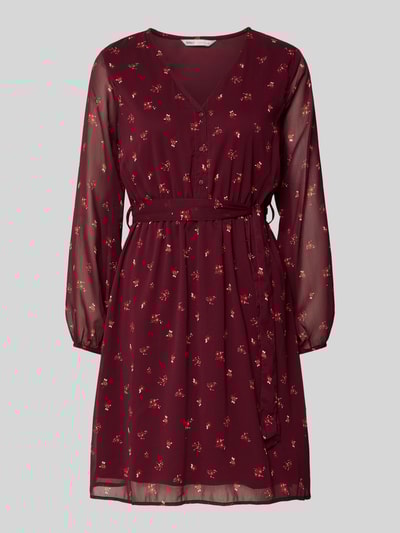 Only Tailliertes Freizeitkleid mit Ballonärmeln Modell 'CERA' Bordeaux 2