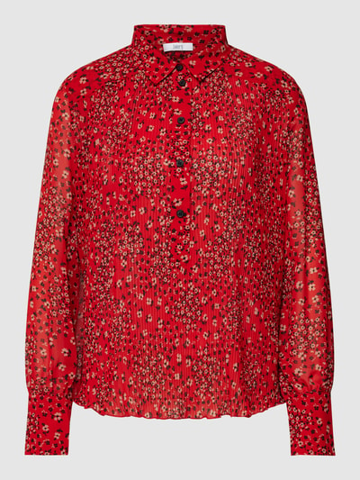 Jake*s Casual Blouse met all-over motief Kersenrood - 2