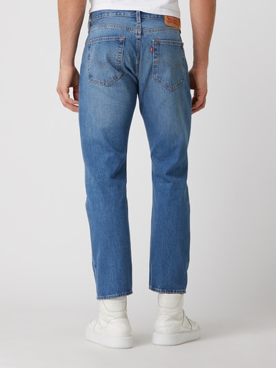 Levi's® Straight Fit Jeans aus Baumwolle Modell '501' - 'Water<Less™' Jeansblau 5