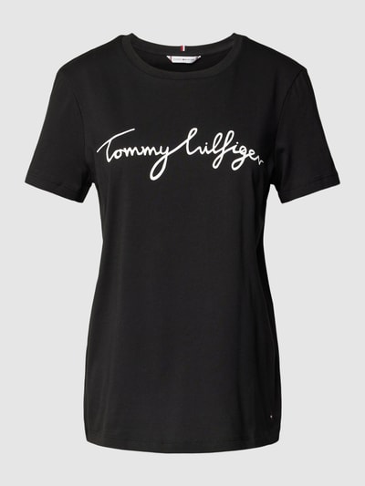 Tommy Hilfiger T-Shirt mit Label-Print Black 2