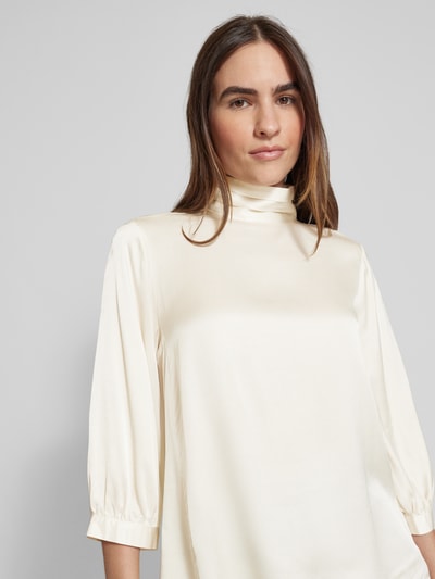 Milano Italy Regular fit blouse met opstaande kraag Offwhite - 3