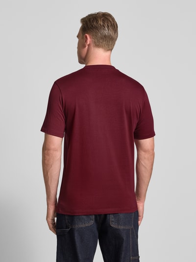 HUGO Regular fit T-shirt van katoenen jersey, model 'DELASTIO' Bordeaux - 5