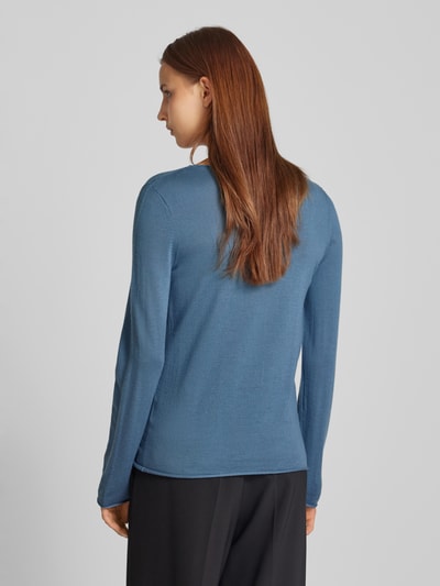 Marc O'Polo Strickpullover mit gerolltem U-Boot-Ausschnitt Rauchblau 5