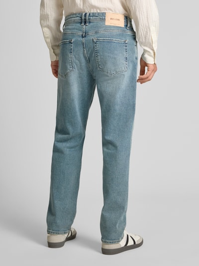 Only & Sons Jeansy o kroju straight fit z mieszanki bawełny model ‘EDGE PERFORMACE’ Jasnoniebieski 5