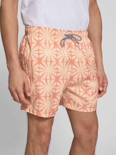 BOARDIES Kąpielówki w całościowym wzorze z elastycznym pasem Pomarańczowy 3