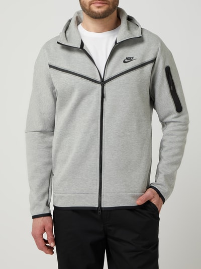 Nike Sweatjacke in Two-Tone-Machart Mittelgrau 4