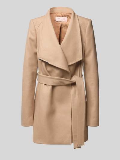 Ted Baker Lange jas met kasjmier, model 'ROSESS' Zand - 2