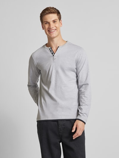 Blend Shirt met lange mouwen en knoopsluiting Lichtgrijs gemêleerd - 4