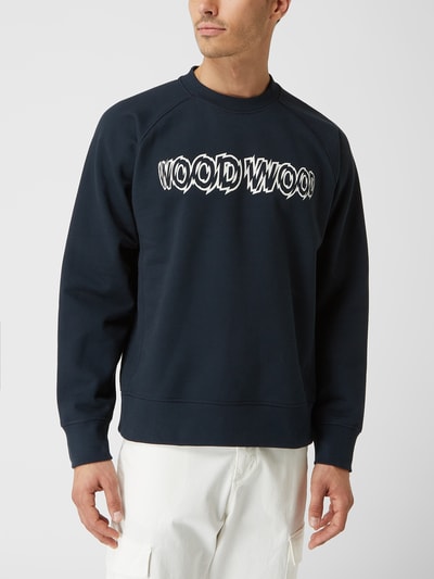 Wood Wood Sweatshirt met logoprint  Marineblauw - 4
