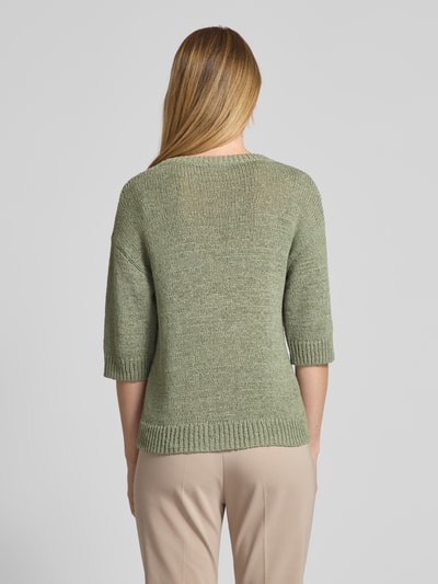 s.Oliver RED LABEL Relaxed fit gebreide pullover van katoenmix Kaki - 5