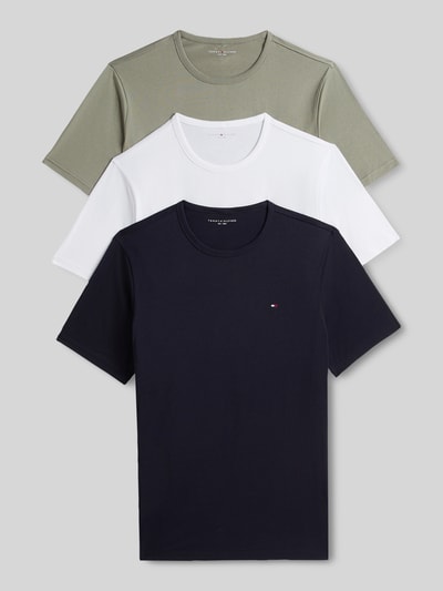 Tommy Hilfiger Regular Fit T-Shirt aus reiner Baumwolle im 3er-Set Dunkelblau 2
