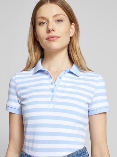 Christian Berg Woman Regular fit poloshirt met structuurmotief Bleu - 3