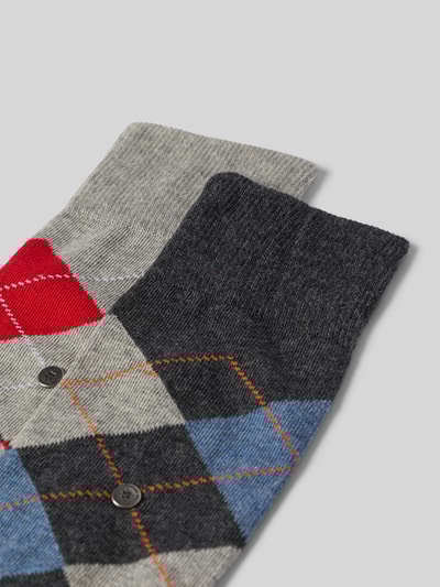 Burlington Skarpety z graficznym wzorem w zestawie 2 szt. w pudełku prezentowym Średnioszary 2